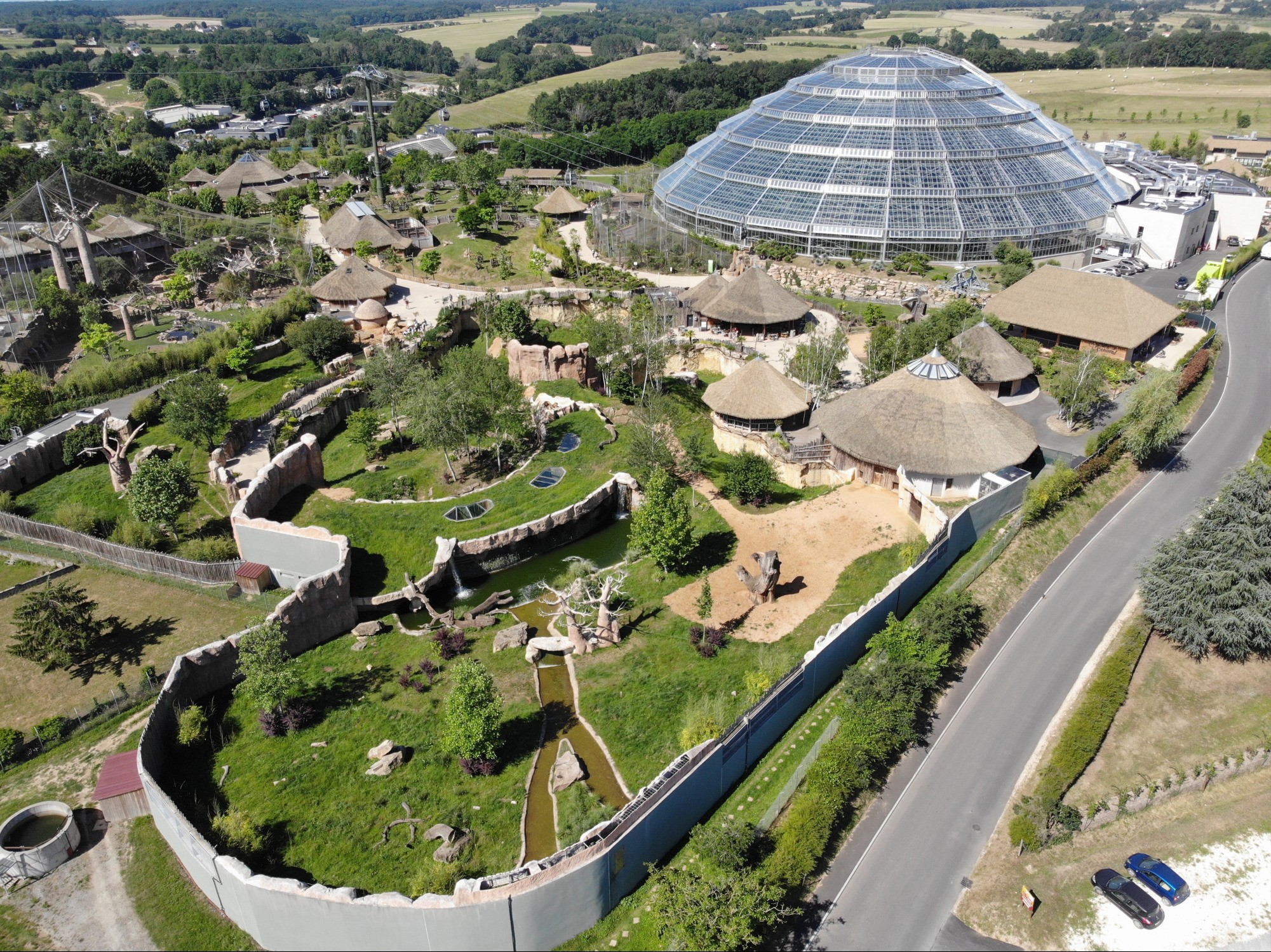 Basilique de la Trinité Blois drone view